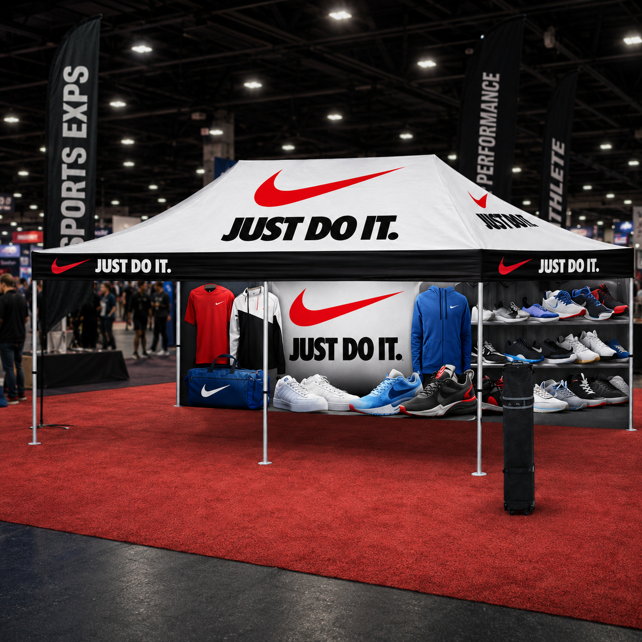 Premium 10x20 Custom Canopy Tent – HEX Aluminum Frame (Silver) with Full Back Wall & 17" Valance (Dye-Sublimation Printing)