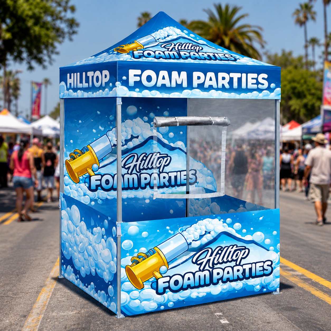 Custom Food Booths – 5x5, 10x10, 10x15 & 10x20 Canopy Tents