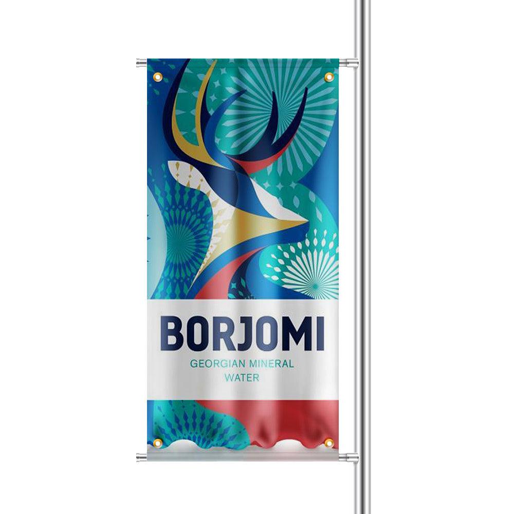 Pole Banner Set – Double-Sided Custom Vinyl Banners with Mounting Hardware