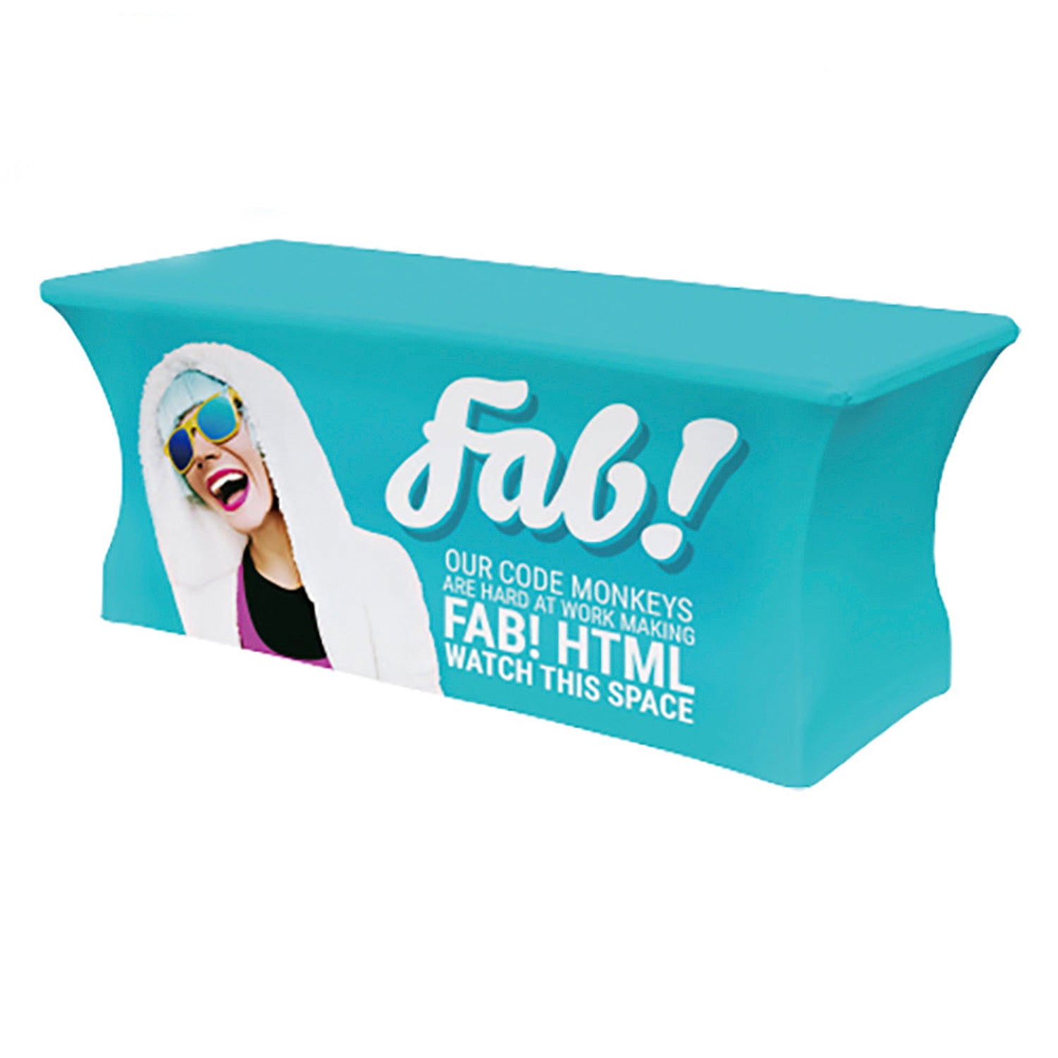 Stretch Table Cover (Full-Color Dye Sublimation, Full Bleed)